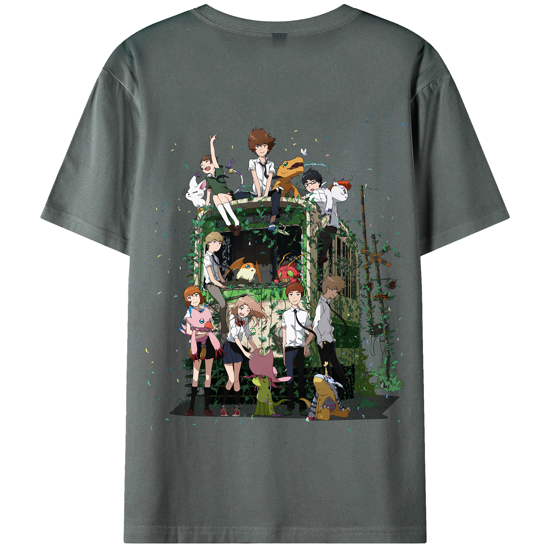 （画像用） Digimon デジタルモンスター/デジモン 綿100％半袖Tシャツ（背面プリント）